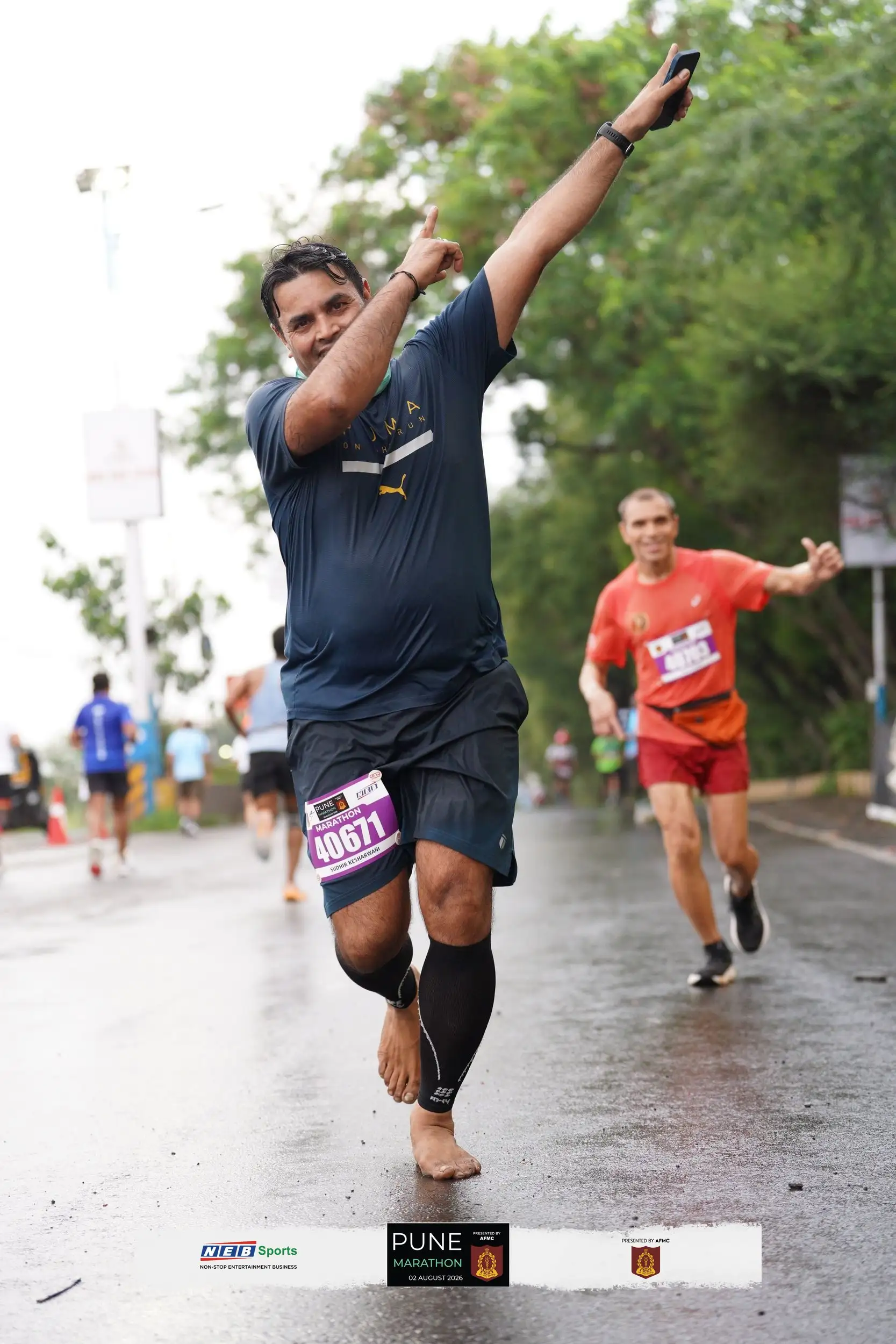 AFMC Pune Marathon 2026 #barefoot, run by SUDHIR KESHARWANI